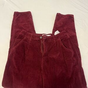 Hollister Maroon Corduroy Pants